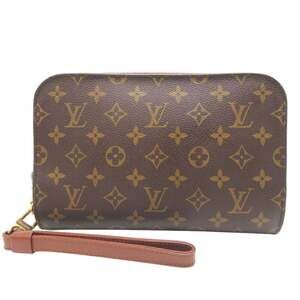 LOUIS VUITTON Authentic Brown Monogram Clutch Bag